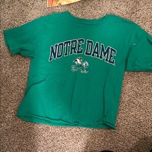Notre Dame Green Women's Crop Top